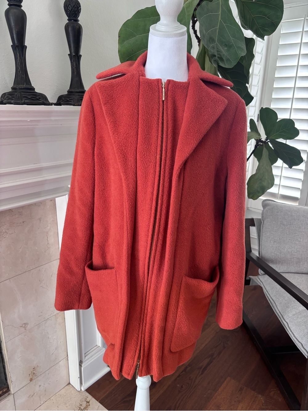 Vintage Gianfranco Ferré Studio Wool Mohair Cocoon Coat Made Italy